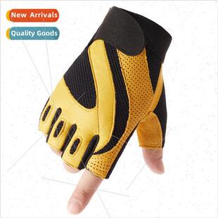 gloves men outdoor Fness slip finger sports breathable half