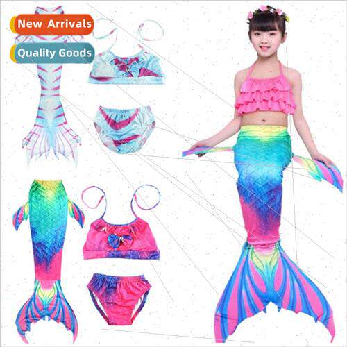 Beach Mermaid Swimsu Children Adult Spl Swimsu Bikini Tie Sw