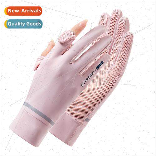 Sunscreen gloves womens summer flip open finger outdoor ridi