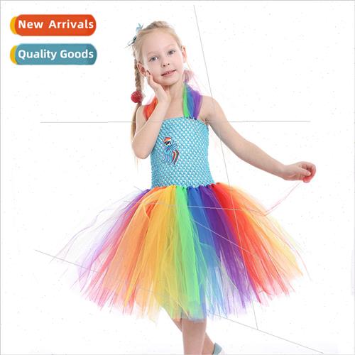 Europe girls tutu dress anime cartoon colorful unicorn tutu