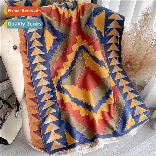 New colorful bohemian wind scarf female winter warm scarf ou