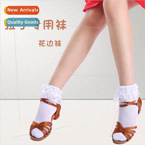 Childrens Latin regulation unim socks girls dance socks lace
