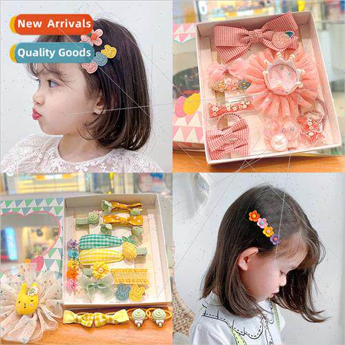 Children hair clips 2022 new summer girls hair cards hair bo