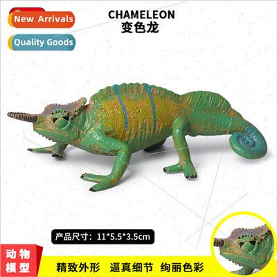 Reptile model toys solid chameleon lizard children cognive a