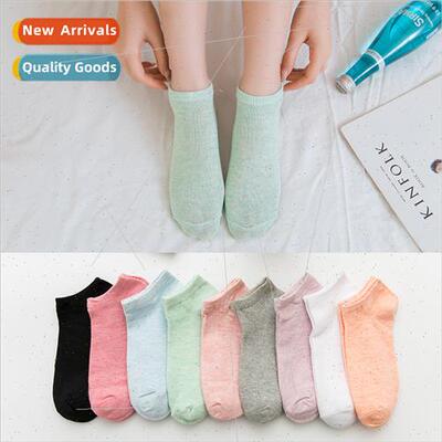 Solid color women socks invisible hundred college shallow bo