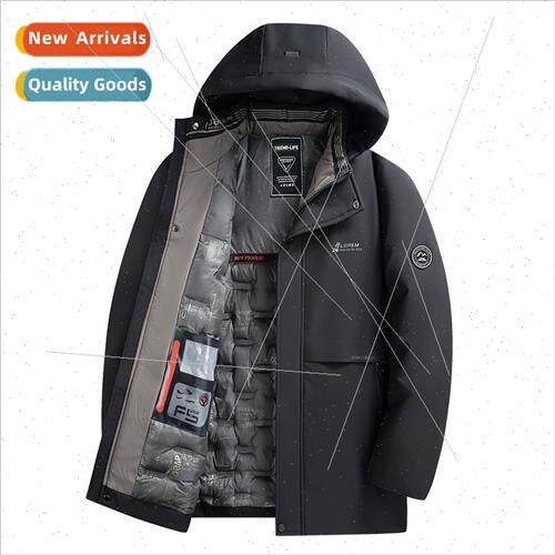 Cotton jacket men thickened hooded detachable 2023 new middl
