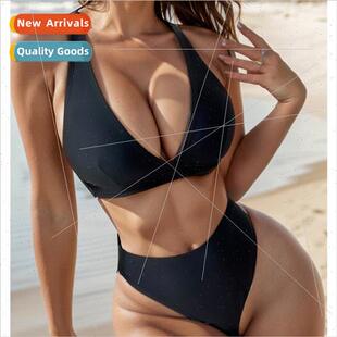 Backless iEurope Spl Bikini Sexy Tie Color Solid New 2023