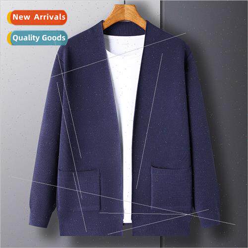 2023 Autumn winter men new  cardigan solid color fashion nd