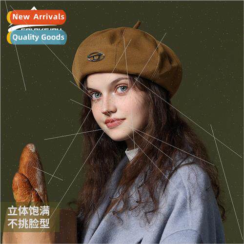 Autumn and winter beret ladies windproof warm wh Brish retro