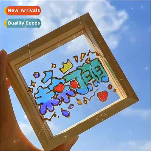 DIY glass paint picture frame painting diy glass painting ha