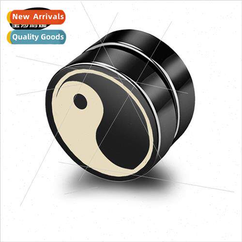 roller suction stone iron earrings Tai Chi whout ear holes e