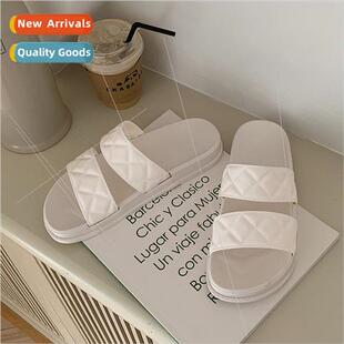 summer ins fashion Double slippers female sandals thic strap