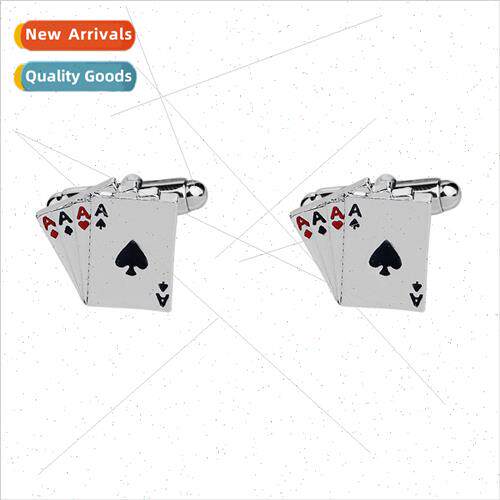 jewelry fashion new French poker cufflinks personalized men