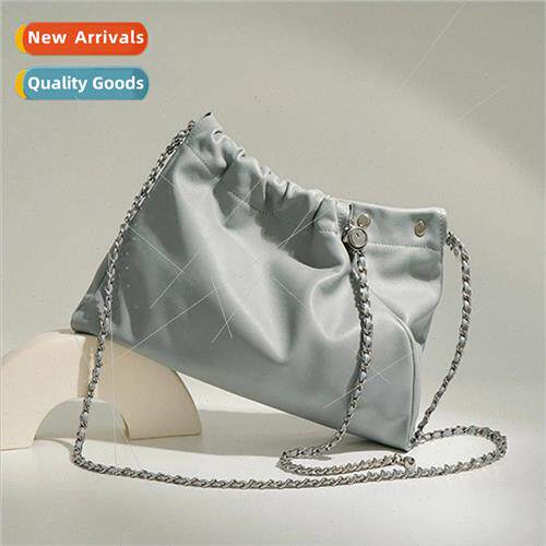 Bag female ins tide premium sense leather large capacy pleat
