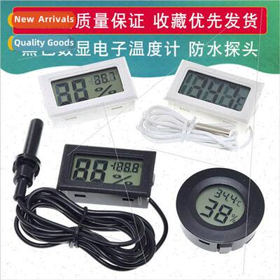 FY-10 black digal electronic thermometer square round embedd