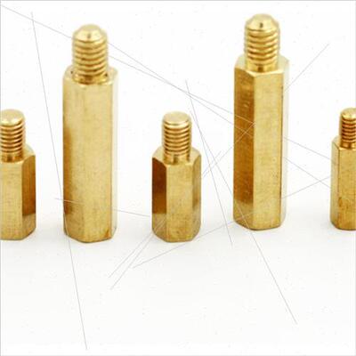 120pcs M3 Brass Hexagonal Studs Screws Nuts Washers Box Set