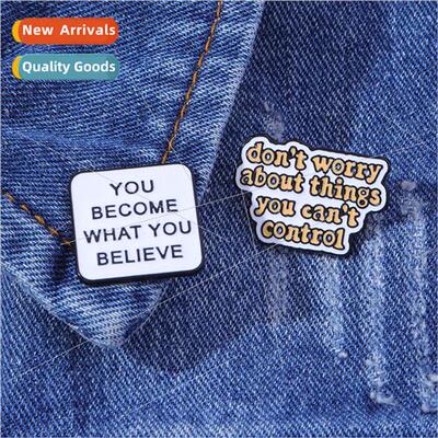 New letter cartoon oil drop broochyou become what you believ