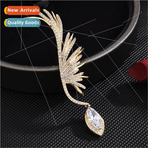 Korea wind angel wings zircon brooch fashion Europe minimali