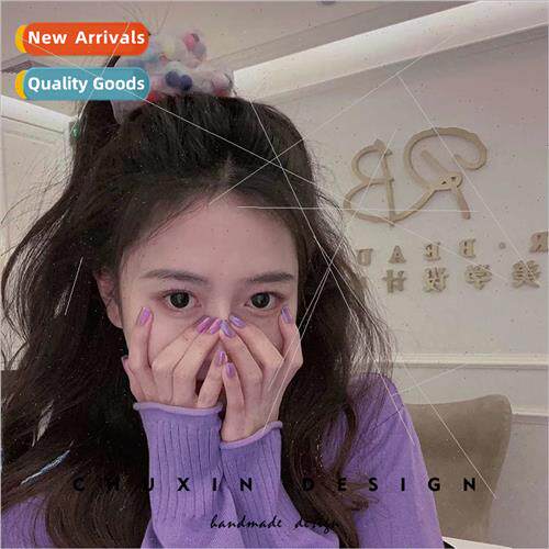 French mesh large intestine circle colorful ball girl tied h