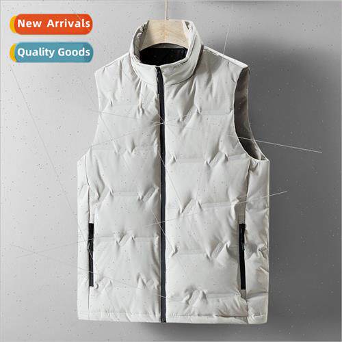 Men high- down vest duck canvas jacket thickened business ca