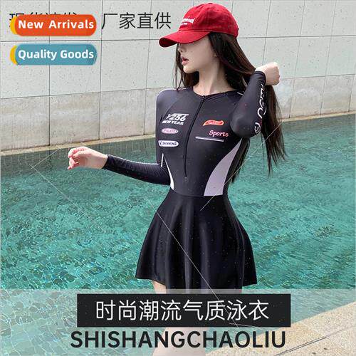 24 Years New Korea One-piece Swimsu Skirt Long Sleeve Sun Pr