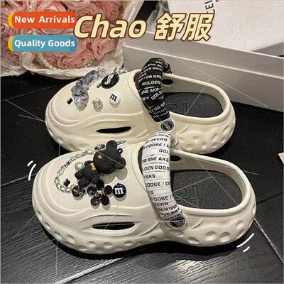 Thick bottom 5cm stepping sh sense hole shoes casual Baotou