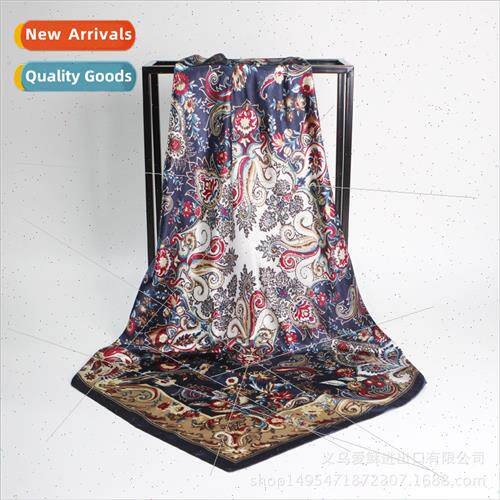 22 new cashew 90cm women simulation silk scarf large square