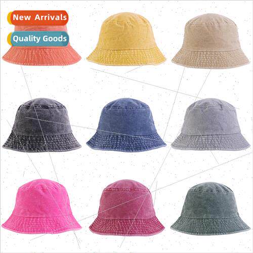 Hat men summer washed cotton basin cap casual fisherman hat
