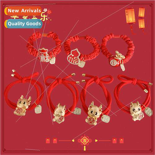 Red headbfestive 2024 new hair bleather bfemale tie head pil