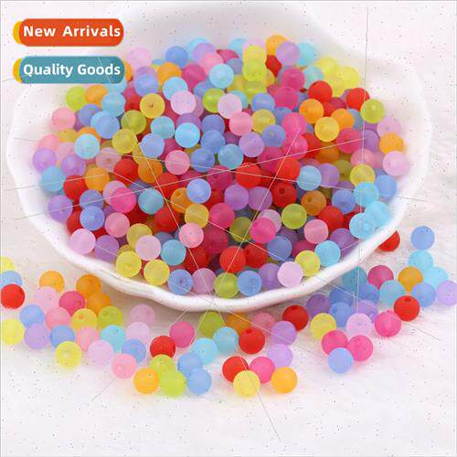 Frosted round beads loose beads diy handmade materials beadi