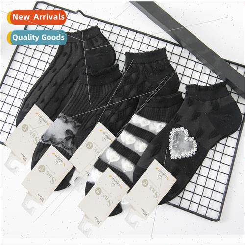 Spring and summer ins tide crystal silk socks children shall