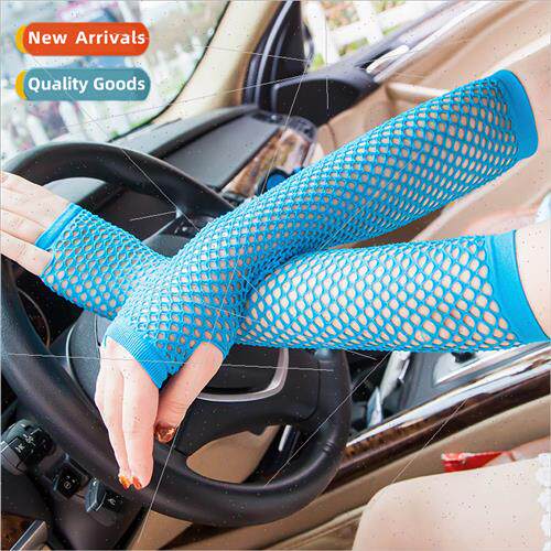 New spring summer mesh hollow sunscreen gloves Ms. driving c