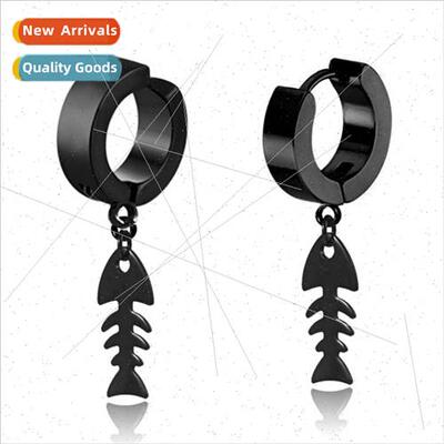 Fishbone earrings stainless steel Korea earrings earrings ea