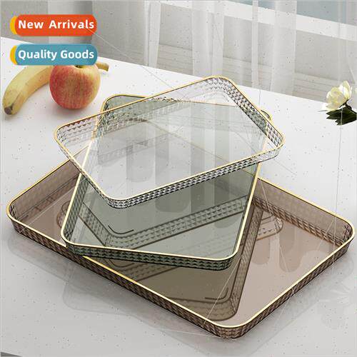 Tray rectangular household tea tray round diamine tray Europ