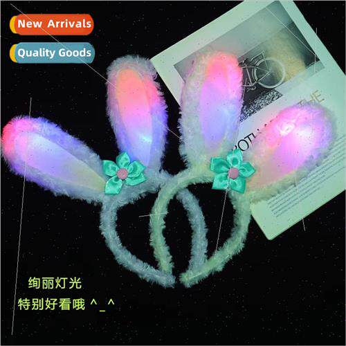 Rabb ears Star Dailu hair bglowing flash light-up bow Korea