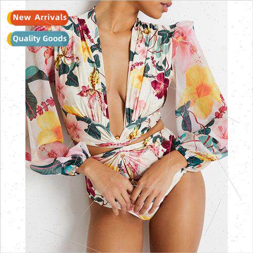 2023 New One-piece Swimsu Europe Sexy Hollow Out Bikini Ladi