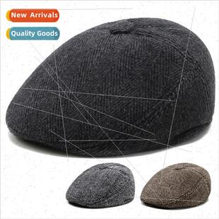 cap men dad duck outdoor hat winter middle Old tongue man