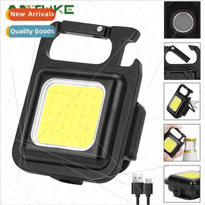 Outdoor strong light USB mini keychain light COB work light