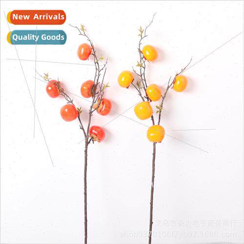 mulation persimmon fru e branches fake flowers bouquet dried
