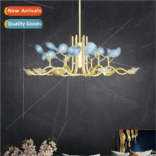 New light luxury blue chandelier new dining room lights mode