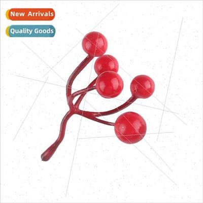 mulation Christmas red fru pulp five-headed k Christmas deco