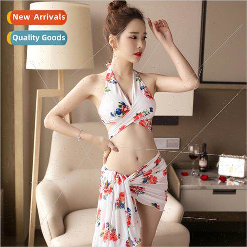 Hot springs swimsu women new bikini triangle steel support i