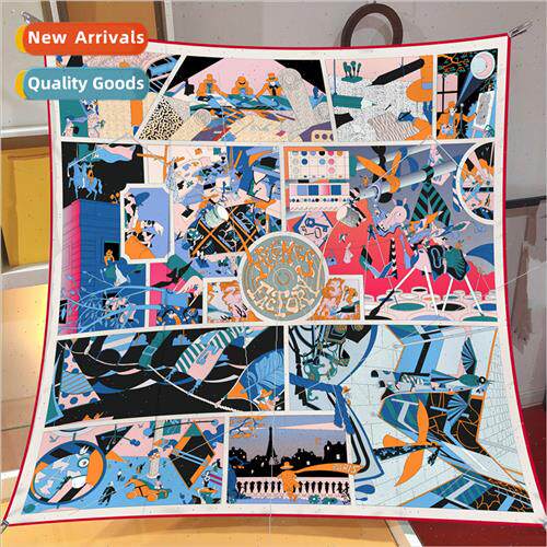 New 90 square scarf silk scarf women personalized cartoon ar