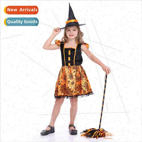 Halloween Kids Costumes Girls cos Wch Pumpkin Princess Spide