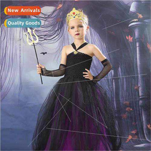 Halloween girls party cosplay costumes Ursula trailing skirt