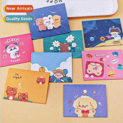 ins Bear Greeting Card Cartoon Birthday Blessing Small Card