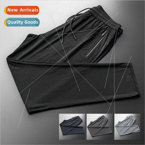 Summer ice pants men ultra-thin breathable large size air-co