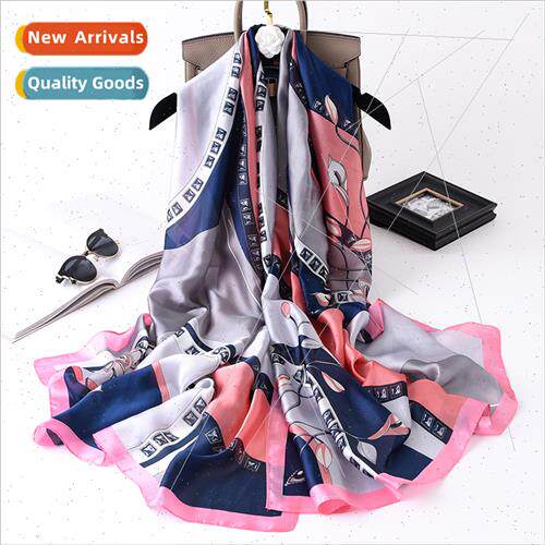Scarf female Korea  new spring fall simulation silk printing