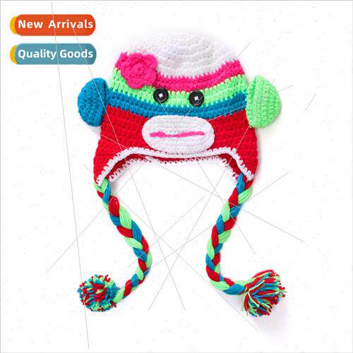 Baby Cotton Owl Big Mouth Monkey Children Hat Handmade Croch