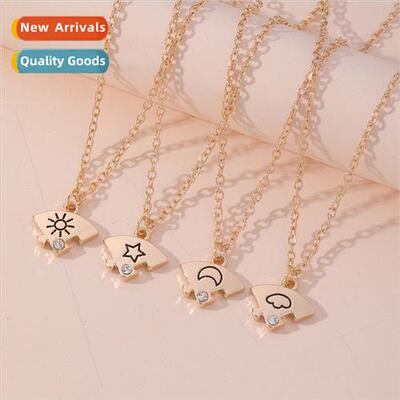 2022 New Jewellery Set Sun Moon Stars Clouds  Friends Patchw